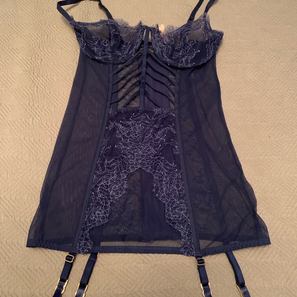 Blue lingerie